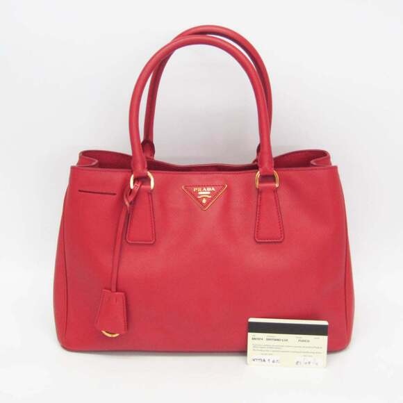 Prada Saffiano Galleria BN1874 Women's Leather Handbag,Shoulder Bag Fuoco,Red... - Picture 2 of 16